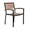 Flash Furniture Indoor/Outdoor Faux Teak Patio Chairs, PK4 4-XU-DG-HW6006-GG - alternate 8